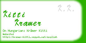 kitti kramer business card